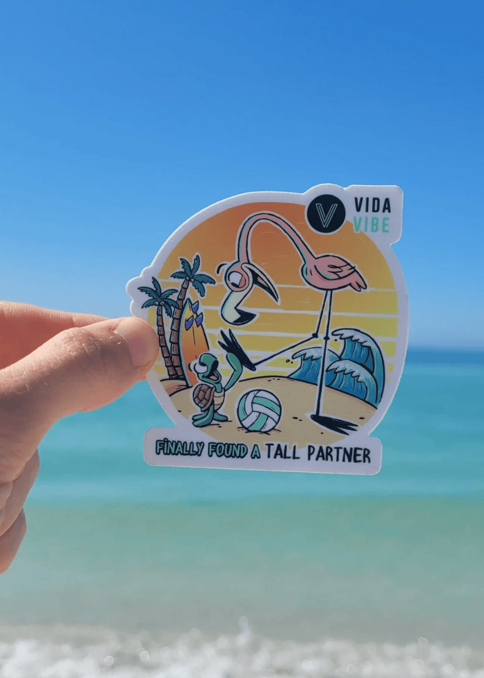 Finally Found a Tall Partner Volleyball Sticker